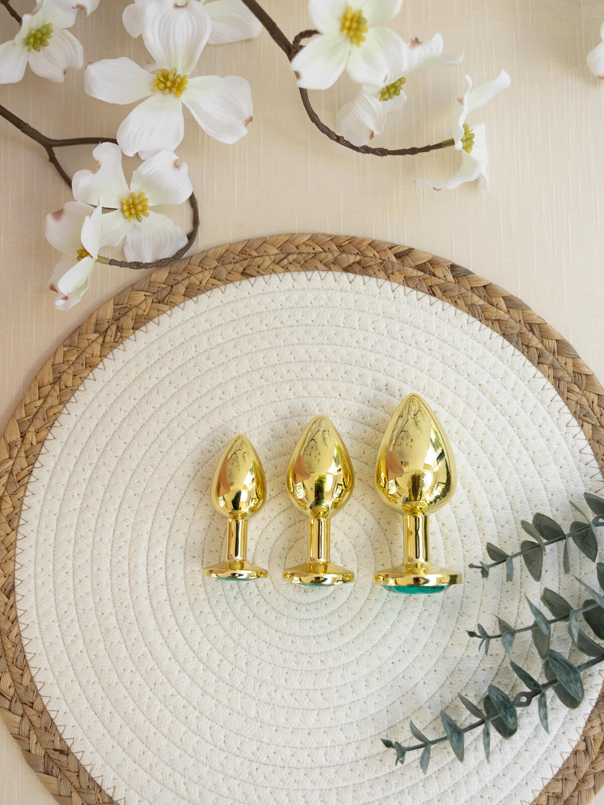 Arnica : Set of 3 luxurious weighted metal Butt Plugs