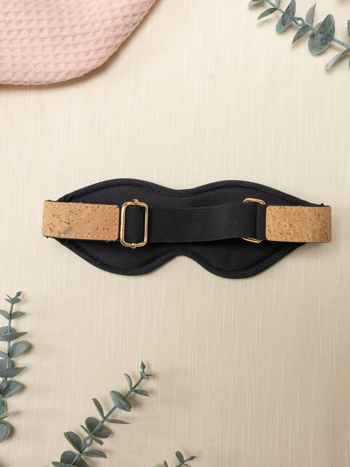 Camellia Blindfold : Adjustable Cork Leather Blindfold
