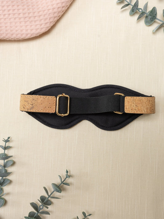 Camellia Blindfold : Adjustable Cork Leather Blindfold