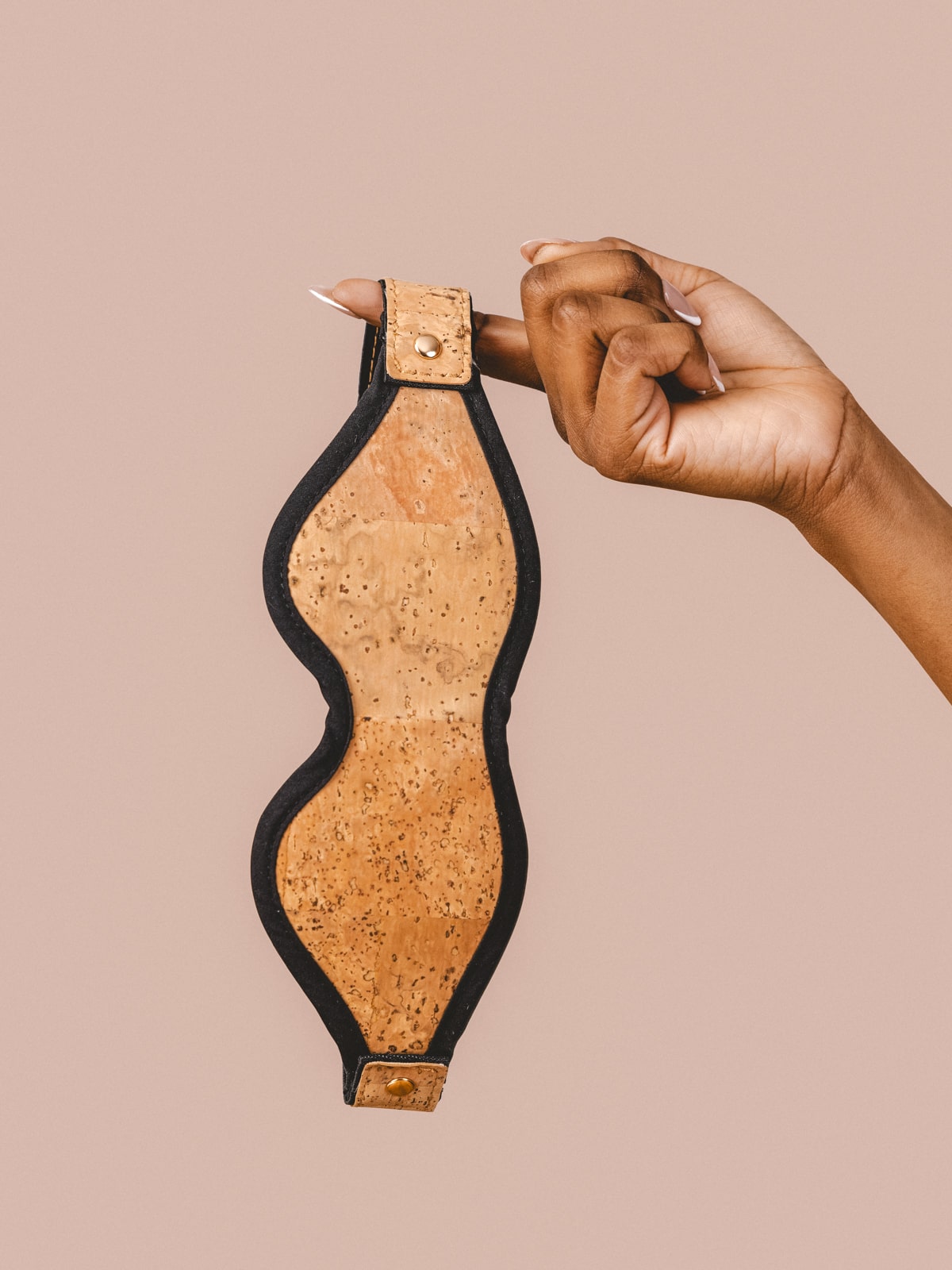 Camellia Blindfold : Adjustable Cork Leather Blindfold